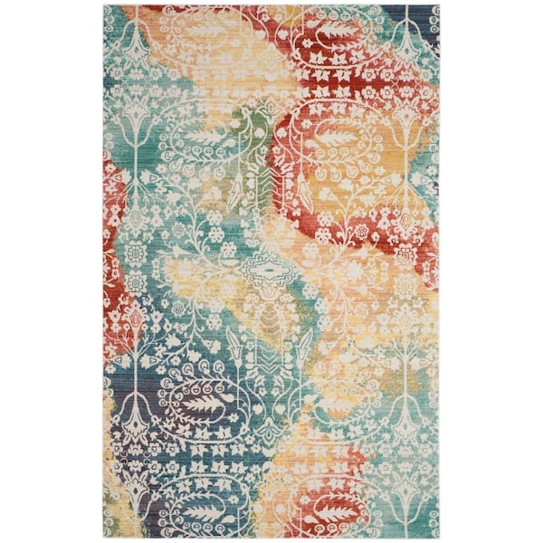 Safavieh Mystique Medium Rectangle Area Rug, Blue and Rust - 6 x 9 ft. MYS926T-6 - main